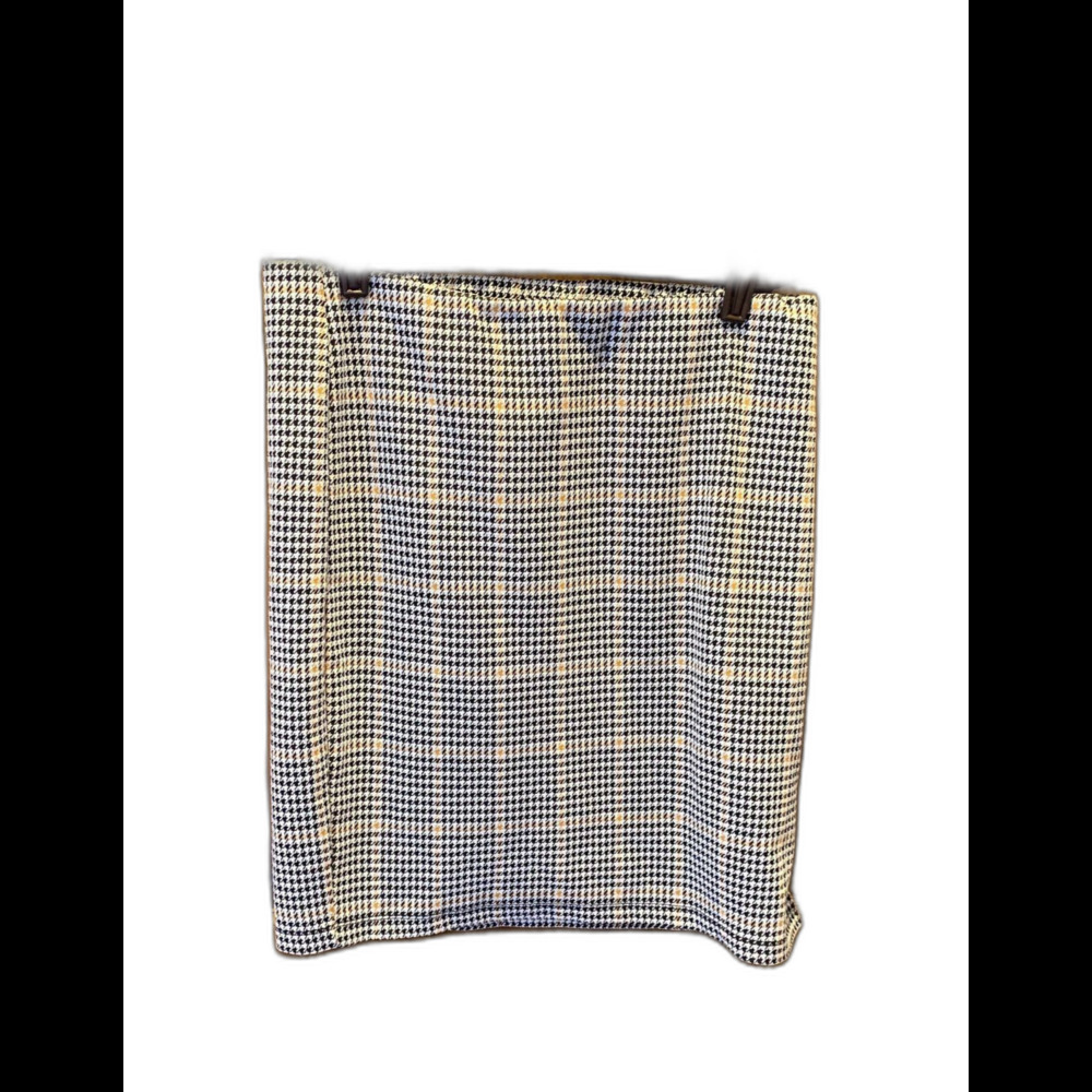 So Womens  Skirt Size Large Houndstooth Stretchy Elastic Waist Plaid Casual Work